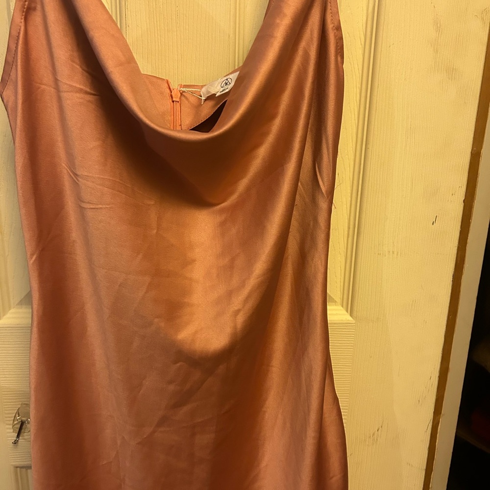 Elegant Pink Satin Dress